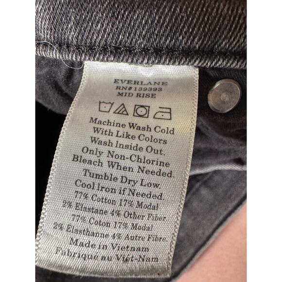 Everlane Jeans 30 Ankle Skinny Mid Rise Gray‎ Stretch Pockets - Picture 6 of 8